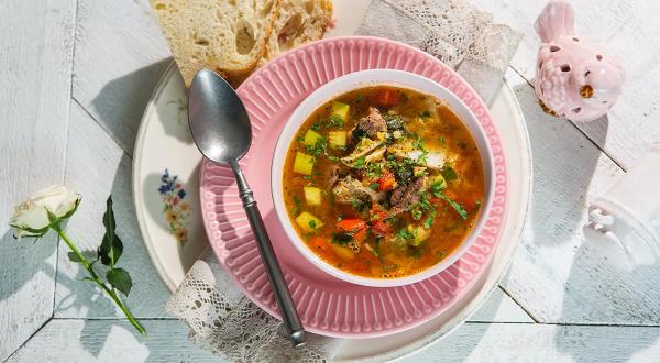 Суп из красной чечевицы с мясом