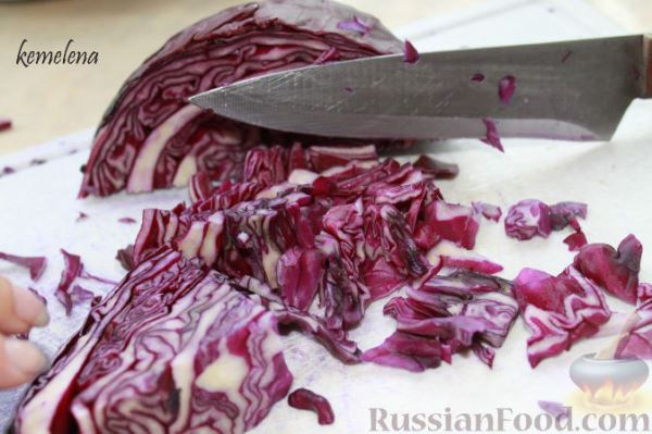 Красная капуста, маринованная в малиновом уксусе