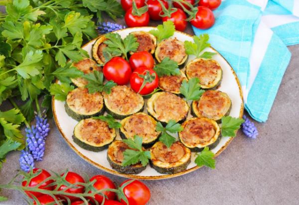 Кабачки с фаршем на сковороде кружочками