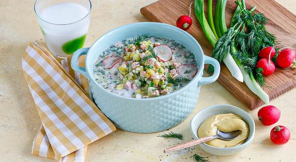 Классическая окрошка на айране