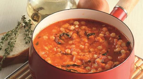 Томатный суп с макаронами